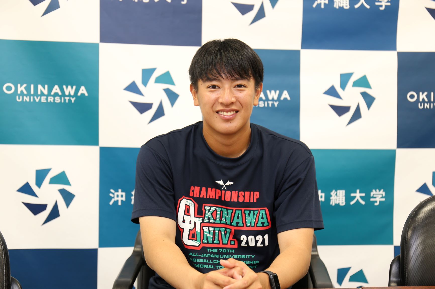 ピカリと輝く沖大生！(55) 県内大学初のプロ野球ドラフト指名を目指して（福祉文化学科4年次 仲地礼亜さん）