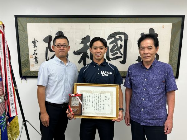 硬式野球部、地区優勝を報告　九州大会へ向け抱負語る